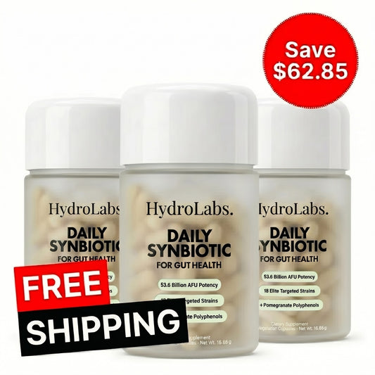HydroLabs Daily Synbiotic — 3 Bottles (90-day supply)